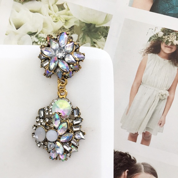 "Antoinette" Earrings || Clear Crystal Statement - Picture 5 of 6